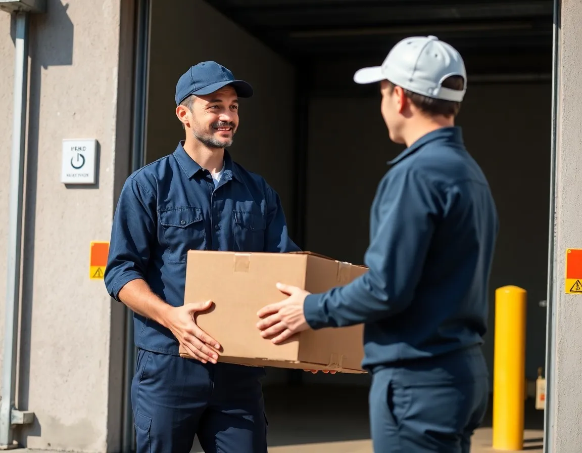 DG Express courier delivering hazardous goods