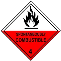 Class 4 — Spontaneously Combustible